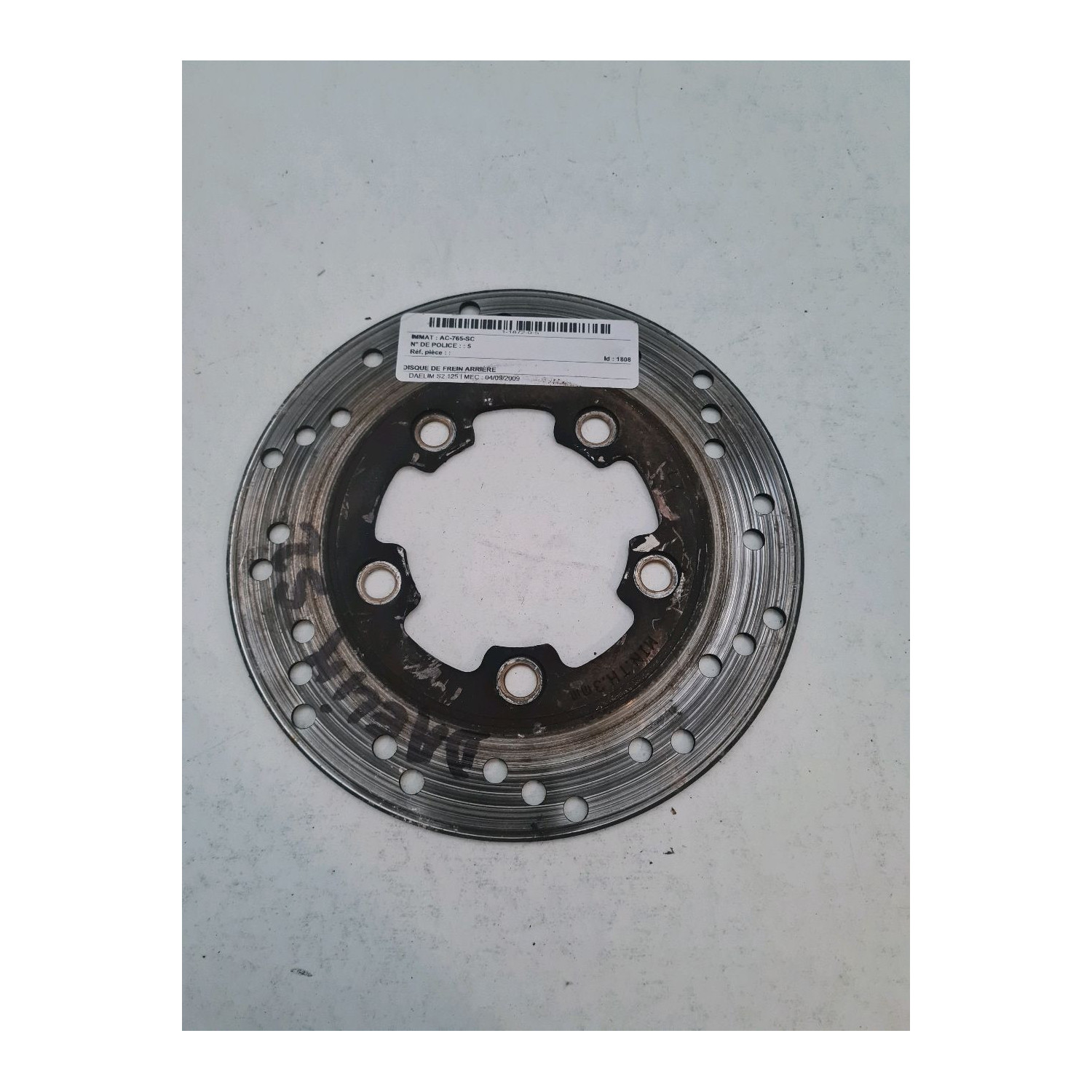 Disque de frein arrière  pour DAELIM S2 125 